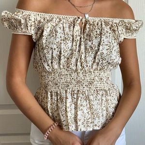 nwot floral peasant top